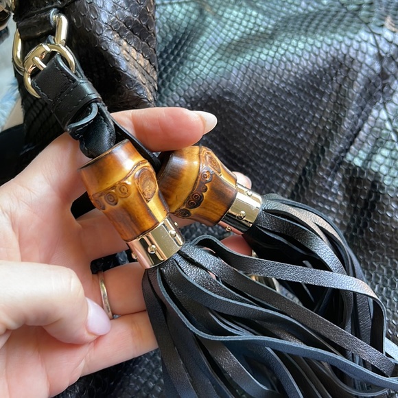 Gucci Large New Jackie Black Python - Picture 7 of 11